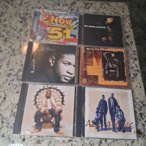 Lot of 6 R&B Pop CDs OutKast Usher Alicia Keys Bob Marley All-4-One NOW 51